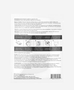 Instruktioner för hur Pure Hyaluronic Acid Mask appliceras op ansiktet