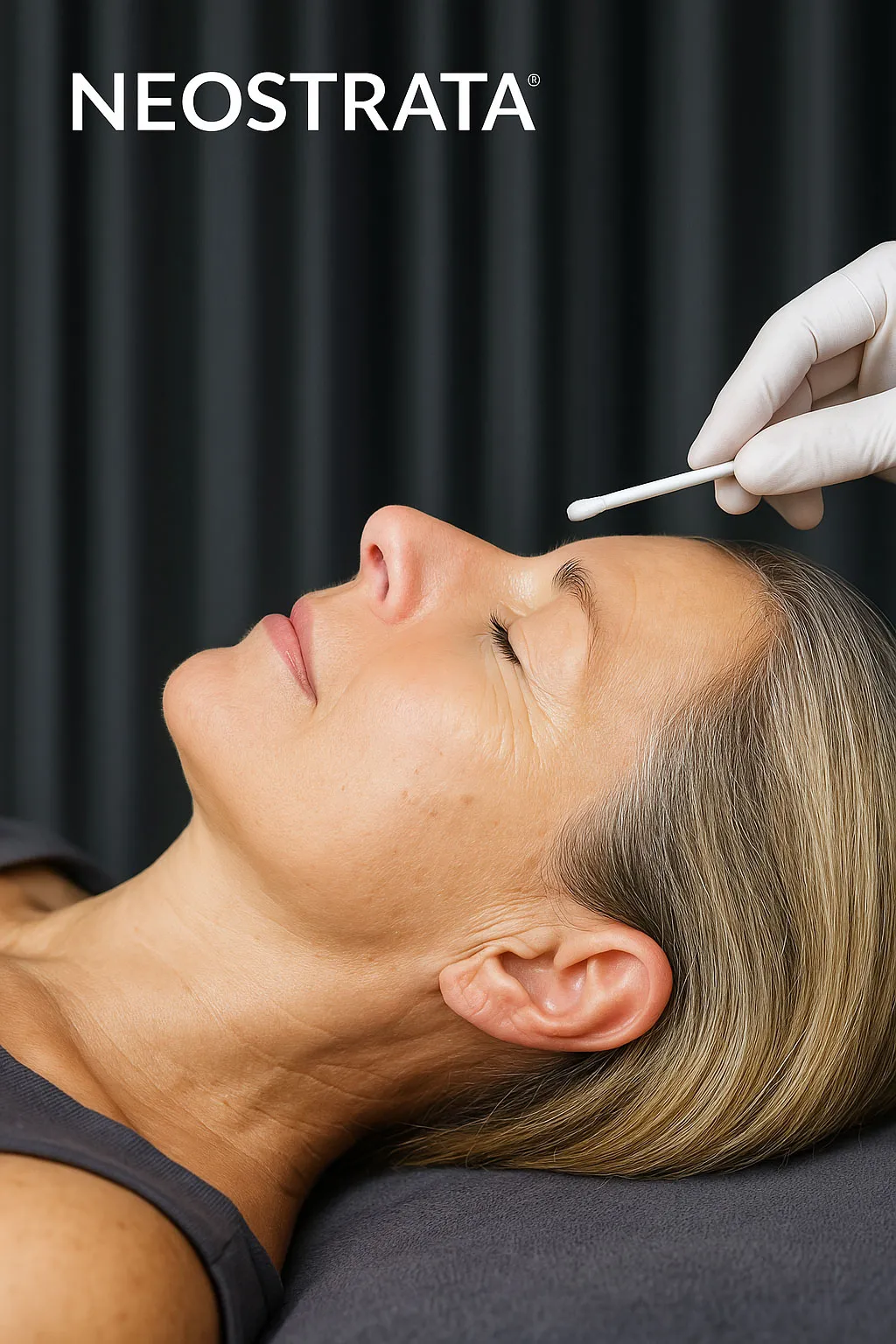Kvinna får ansiktsbehandlingen Retinol